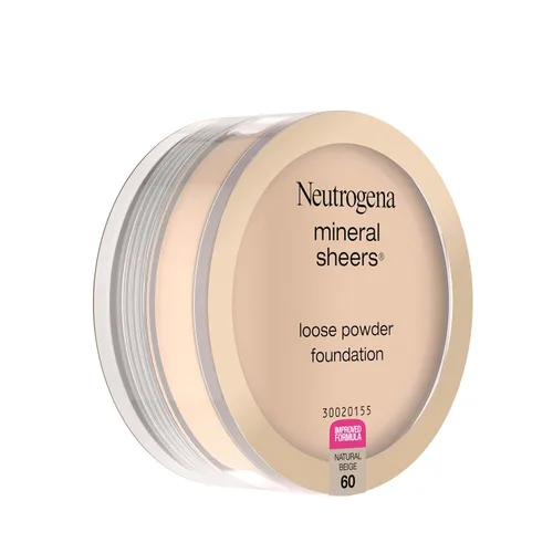 Miniatura 6 de Neutrogena Mineral Sheers - Base de maquillaje ligera en polvo suelto con vitaminas A, C y E, cobertura transparente a media, mejorador del tono