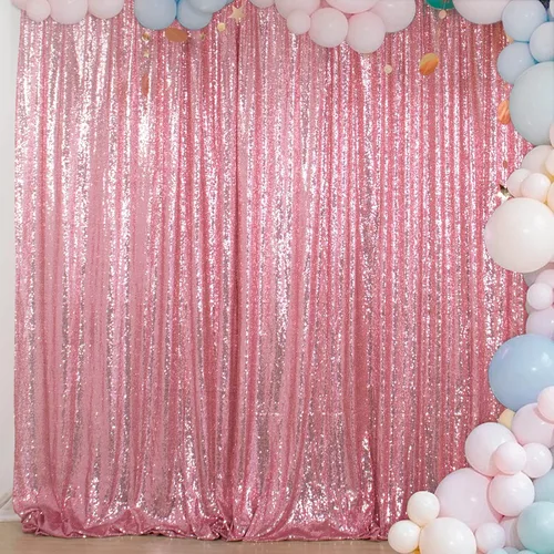 Miniatura 17 de ShinyBeauty Telón de fondo para cabina de fotos, la mejor opción, telón de fondo de lentejuelas de 4 x 6 pies, para bodas y eventos, tela de Naranja