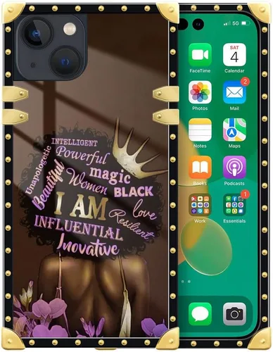 Miniatura 16 de DAIZAG Funda compatible con iPhone 14 Pro Max, funda de Angel Wings Girl para iPhone 14 Pro Max, decoración de metal de TPU suave a prueba de golpes