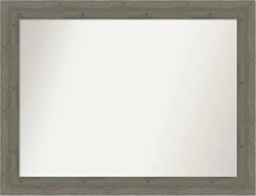 Miniatura 68 de Amanti Art Espejo de baño gris para sobre el fregadero, 27 x 27 pulgadas, espejo de tocador cuadrado gris, marco de madera rústica de campo medio