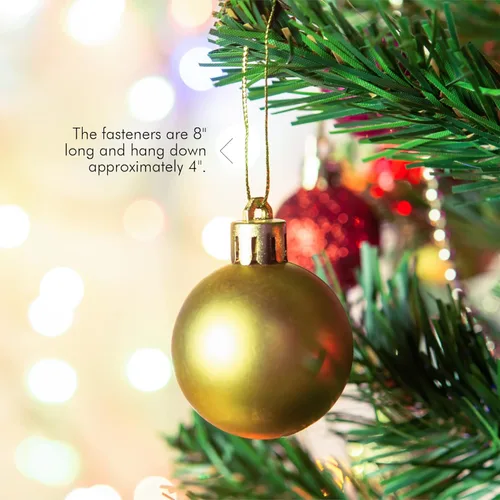 Miniatura 4 de R'ND Toys - Ganchos metálicos para adornos de Navidad, fáciles de enganchar, para colgar decoraciones de árbol de Navidad, paquete de 200