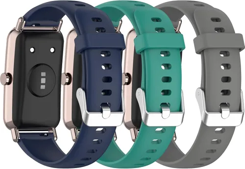Miniatura 9 de Compatible con la mini correa de reloj Huawei, correa de silicona suave para reloj inteligente, correa de repuesto ajustable de liberación rápida