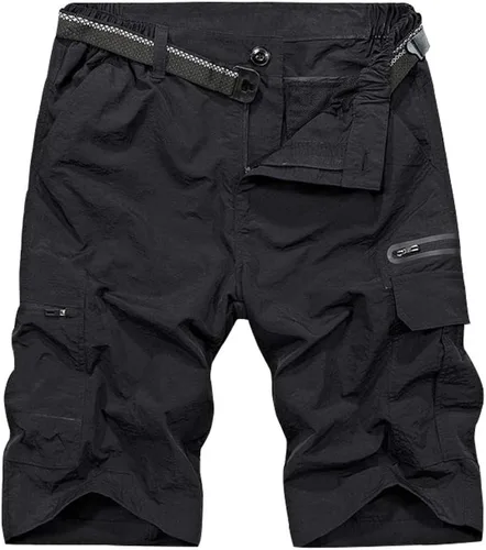 Jessie Kidden - Pantalones cortos para hombre, estilo informal, para exteriores, con cintura expansible, ligeros, impermeables, de secado rápido,