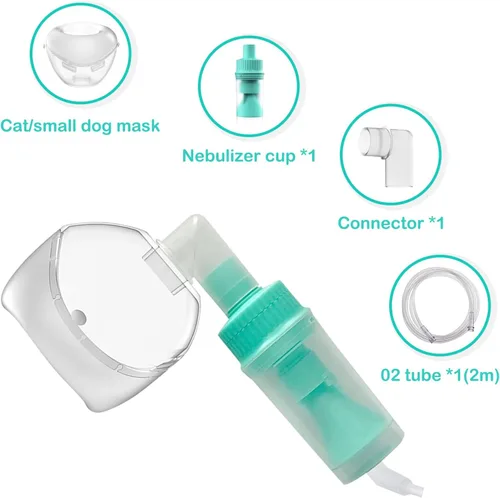 Miniatura 4 de Nebulizador para gatos y máscara de inhalador para gatos, máscara de oxígeno para mascotas para gatos, cachorros y perros pequeños
