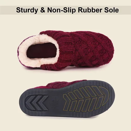 Miniatura 5 de LongBay Pantuflas cálidas para mujer, de espuma viscoelástica, para interiores y exteriores