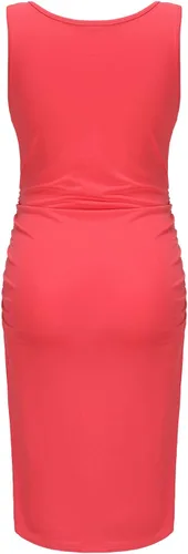 Miniatura 3 de KUNINDOME Vestidos de maternidad para uso diario, fotografía de baby shower, vestidos sin mangas de manga corta, fruncido lateral