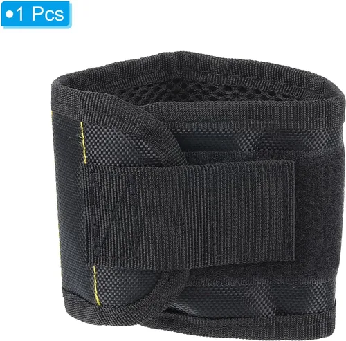 Miniatura 3 de PATIKIL Pulsera magnética de 3 filas, banda magnética para cinturón de herramientas para sujetar tornillos, clavos, brocas, regalo para hombres