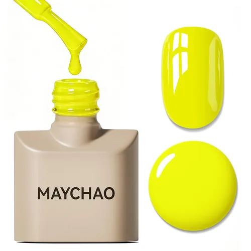 Miniatura 87 de MAYCHAO Esmalte de uñas de gel rosa intenso de 0.5 onzas líquidas, 1 unidad de esmalte de gel rosa brillante, esmalte de uñas que se absorbe con luz