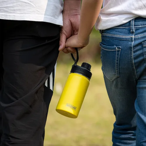 Miniatura 6 de Koodee Paquete de 2 botellas de agua, de 12 onzas, acero inoxidable, con aislamiento al vacío, con tapa de boquilla a prueba de fugas, color verde