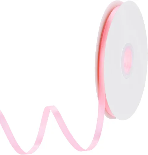 Miniatura 375 de MECCANIXITY Cinta de satén de 3/8 pulgadas de 50 yardas, de grogrén, de seda sólida, fina para ramo de boda, para regalo del día de San Valentín