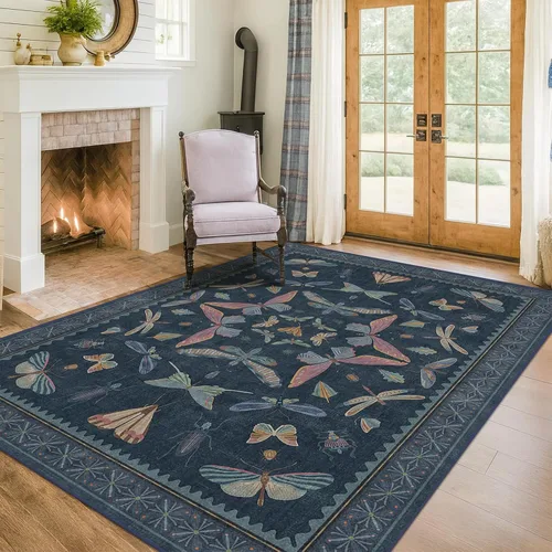 Miniatura 70 de Hazo Haus Alfombra de Baño Bohemia Lavable 2x3, Alfombras Pequeñas para Cocina, Tocador, Puerta Principal Entrada Interior, Antideslizante Pelo Bajo