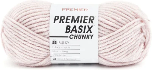 Miniatura 34 de Premier Yarns Basix Hilo Chunky Grueso, Perfecto para Elaborar Proyectos Rápidos, Peso Voluminoso, Hilo Acrílico, Acero, 3.5 onzas, 117 yardas