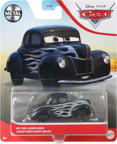 Miniatura 4 de Disney Cars Toys Hot Rod Junior Moon, miniatura, juguete coleccionable de coche de carreras basado en películas de coches, para niños de 3 años