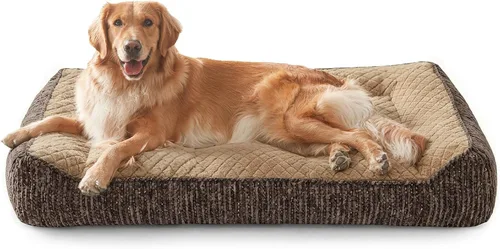 Miniatura 18 de JOEJOY Camas ortopédicas XL para perros de tamaño grande, extra gruesas, con apoyo y laterales, sofá cama ultrasuave para perros grandes, color Beige