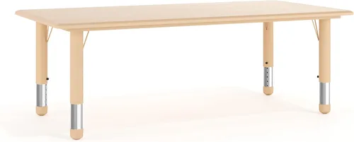 Miniatura 7 de Flash Furniture Wren - Mesa rectangular de plástico verde de 23.625 pulgadas de ancho x 47.25 pulgadas de largo, con parte superior gris