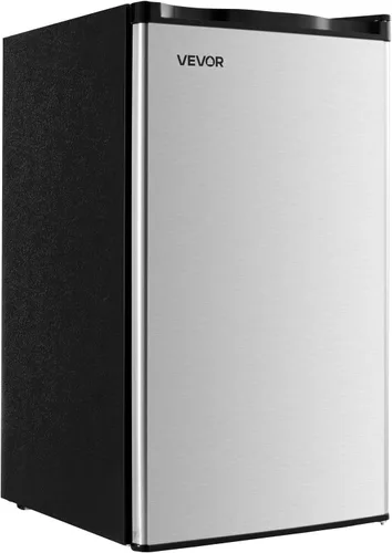 VEVOR Mini refrigerador de 3.2 pies cúbicos con congelador, refrigerador compacto de una sola puerta con zona de congelador de micrones, temperatura
