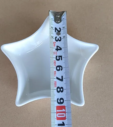 Miniatura 7 de SOCOSY Plato de cerámica multiusos en forma de estrella blanca para condimentos, platos para sushi, aperitivos, platos para servir platos