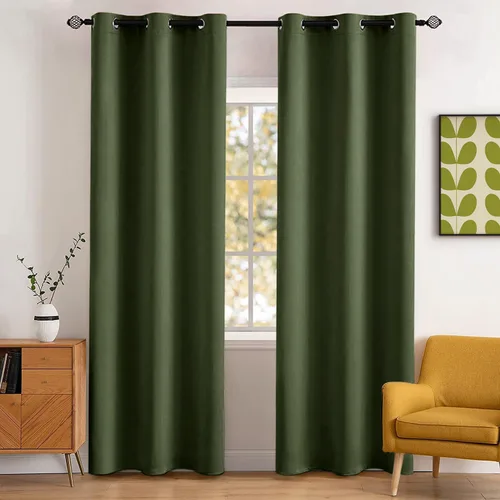 Miniatura 102 de MIULEE Cortinas opacas para dormitorio o sala de estar, juego de 2 paneles de cortina para ventana con aislamiento térmico y bloqueo de luz