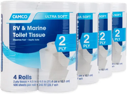 Miniatura 2 de Camco Papel higiénico para baño RV (16 rollos) + tratamiento de inodoro Camco TST MAX para cámper o caravana (paquete de 30)