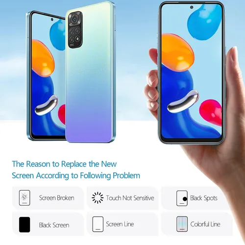 Miniatura 2 de Reemplazo de pantalla para Xiaomi Redmi Note 11 2201117TG/2201117TI/2201117TY/2201117TL Pantalla LCD táctil digitalizador Asamblea con kit