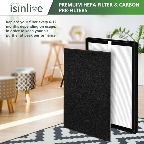 Miniatura 7 de Filtros de repuesto HEPA 9000 de ProHEPA compatibles con VEVA ProHEPA 9000 Air Pur ifiers, 2 filtros HEPA + 8 filtros de carbón activado