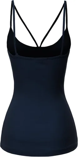 Miniatura 2 de Made by Emma Camiseta sin mangas con tirantes delgados para mujer, con base de algodón sólido