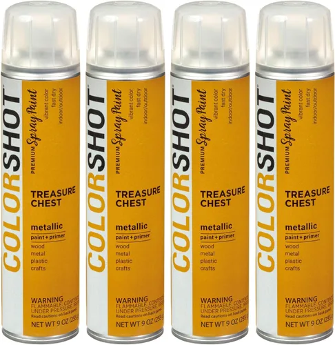 Miniatura 40 de COLORSHOT Pintura en aerosol brillante, aromaterapia (lavanda) 10 onzas, paquete de 4, pintura acrílica de secado rápido, uso en interiores