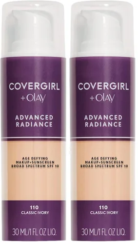 Miniatura 8 de COVERGIRL Advanced Radiance - Maquillaje de base que desafía la edad, beige pulido, 1 onza (el embalaje puede variar)