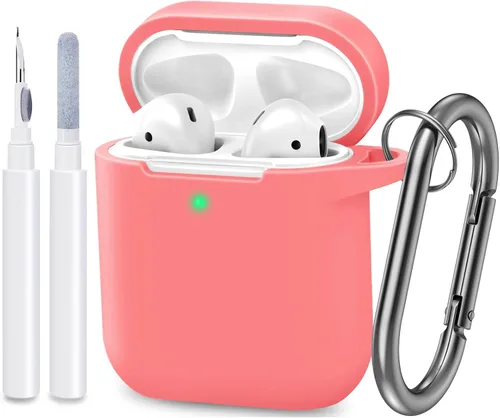 Miniatura 33 de Funda compatible con AirPods, cubierta protectora de silicona completa a prueba de polvo diseñada para Apple AirPods de 1.ª y 2.ª