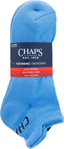 Miniatura 4 de Chaps Sport Cushioned Repreve Athletic Socks-6 Pair Pack-Breathable Front Mesh and Arch Support, Men's Shoe Size 6-12
