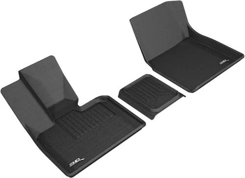 Miniatura 10 de 3D MAXpider BMW I3 2014-2019 - Alfombrillas para automóvil para todo tipo de clima, serie Kagu (segunda fila, negro) (L1BM09421509)