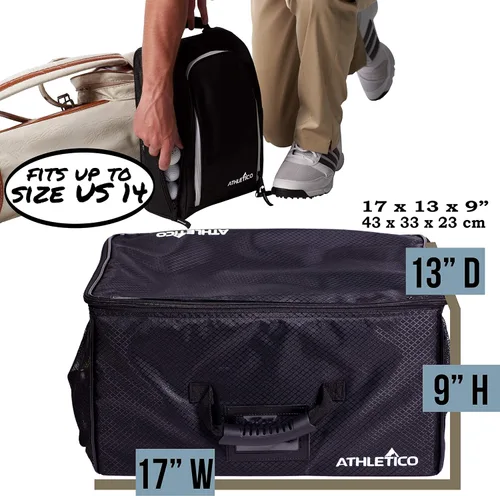 Miniatura 4 de Athletico Organizador de maletero de golf + bolsa de zapatos (negro)