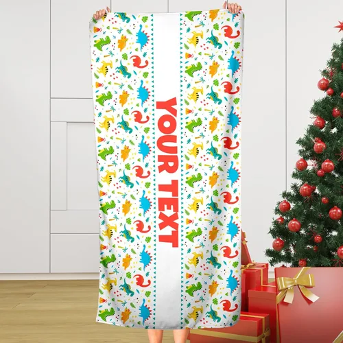 Miniatura 19 de Toalla de baño o playa personalizada para niños, unicornios rosas, nombre/texto personalizado, secado rápido/absorbente para baño de niños, regalo