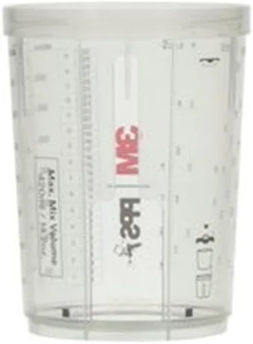 Miniatura 4 de 3M PPS 2.0 - Vasos para pistola pulverizadora, 26122, Midi, 13.5 onzas, uso con pistola de pintura y tapas y forros PPS 2.0 para pintar automóviles