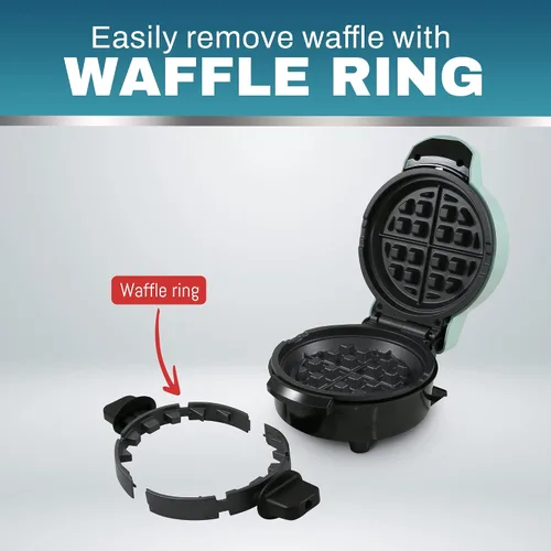 Miniatura 2 de Elite Gourmet EWM460 Máquina para Hacer Gofres Belgas Giratoria con Volteo Antiadherente, Gofres de 1.25 Pulgadas de Grosor, Hash Browns, Keto, Negro