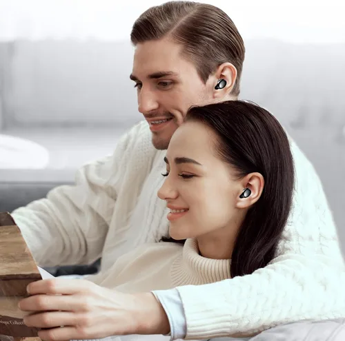 Miniatura 8 de kurdene Auriculares inalámbricos Bluetooth de 5.3 pulgadas, auriculares ligeros, sonido de graves profundos, micrófonos integrados, auriculares