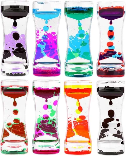 Miniatura 8 de Oneshow Liquid Motion Bubbler - Juguetes sensoriales coloridos de aceite y agua, reloj de arena, temporizador, actividad, juguete fidget para niños
