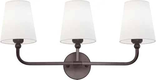 Miniatura 28 de VL837-BG-RA-2 - Lámparas de baño de 2 luces, luces de ratán dorado cepillado, aplique de doble pared con pantalla tejida a mano acampanada, apliques