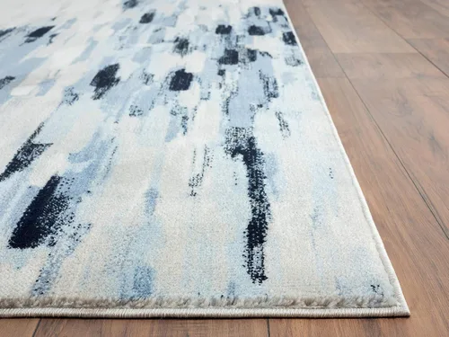 Miniatura 5 de Abani Rugs - Alfombra abstracta azul y beige de 7 pies 9 pulgadas x 10 pies 2 pulgadas, colección Porto Alfombra decorativa de estilo contemporáneo