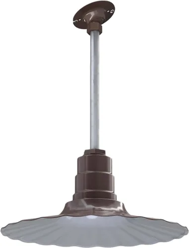 Miniatura 10 de Steel Lighting Co. Colgante Eagle Rock Lámpara montada en el techo Onda radial de 16 pulgadas vástago de 12 pulgadas Acero resistente