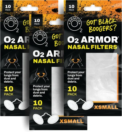 Miniatura 12 de O2 Armor Filtros de nariz para soldadores y alergias - Filtro de nariz para polvo - Filtros nasales para soldadura - Máscara de polvo de nariz