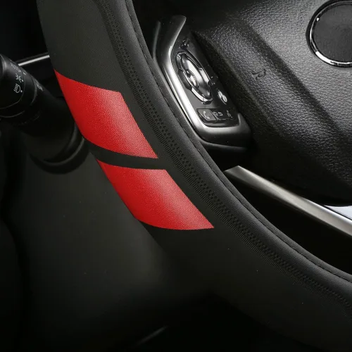 Miniatura 5 de Funda de cuero de microfibra para volante compatible con Dodge Challenger Charger Durango Avenger Ram