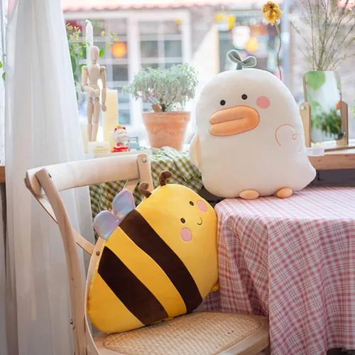 Miniatura 4 de GOOC Almohada de peluche de abejorro de 20 pulgadas, almohada de peluche de abejorro para abrazar, almohada de abeja de miel, regalo de anime