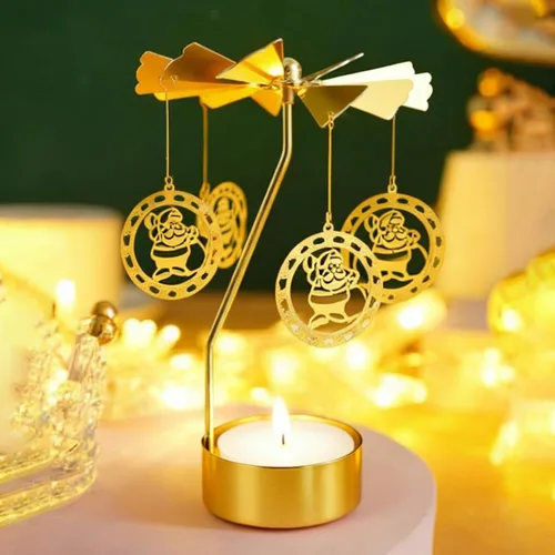 Miniatura 14 de Portavelas giratorio, portavelas giratorio con carrusel, regalo de cumpleaños único para mujeres, mamá, hermana, amigos, Navidad, día de San