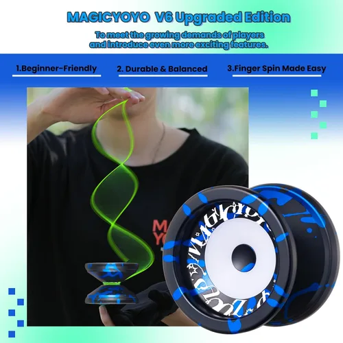 Miniatura 2 de MAGICYOYO Yoyo Profesional Responsivo para Niños de 8-12, V6 Locus Yo Yo de Doble Función para Adultos, Yo-yo de Truco de Giro con el Dedo
