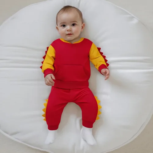 Miniatura 196 de Conjunto de ropa de otoño e invierno para bebé y niño, sudadera larga con capucha y pantalones para niños pequeños, 6, 12, 18, 24 meses, 2T