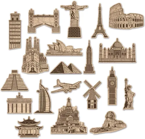 Miniatura 2 de Beistle 59982 Recortes de la vuelta al mundo, multicolor