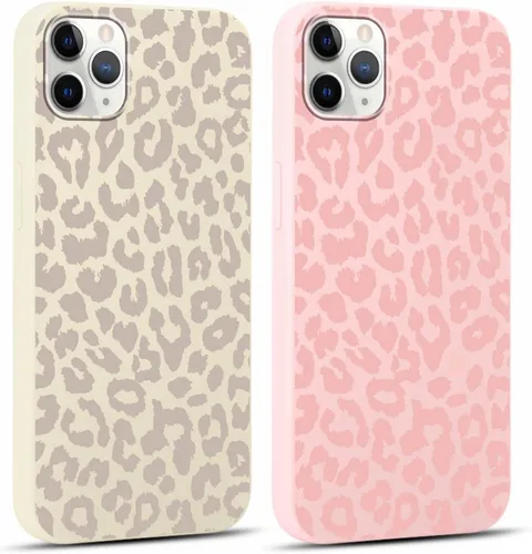 Miniatura 8 de Paquete de 2 Fundas de Teléfono Bonitas con Estampado de Guepardo para Apple iPhone 13 Pro Max de 6.7 Pulgadas, Fundas de Diseño