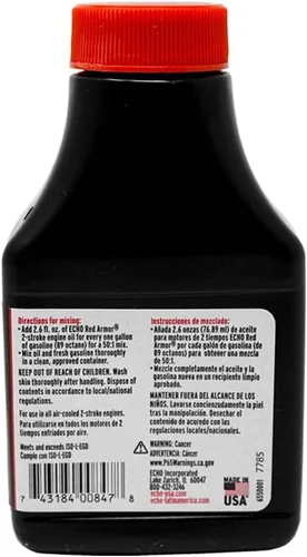 Miniatura 3 de (48) Auténtico OEM ECHO Red Armor 1 galón Mezcla de aceite de 2 ciclos 2.6 oz 2.6 oz 6550001