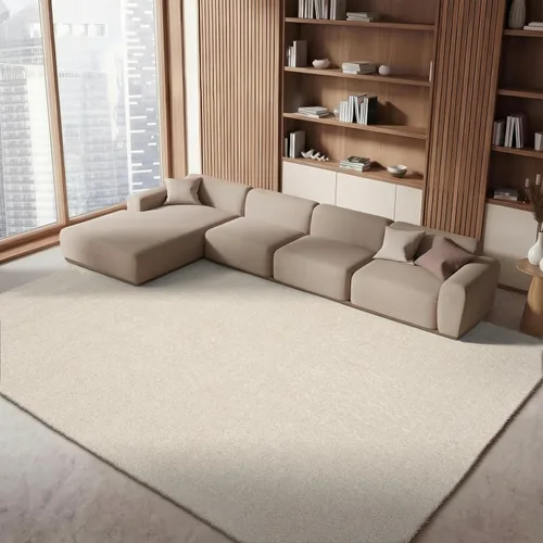 Miniatura 11 de SAFAVIEH Arizona Shag Collection ASG820A - Alfombra de pasillo, 2 pies 3 pulgadas x 6 pies, color crema, diseño sólido, no desprende pelusa y fácil